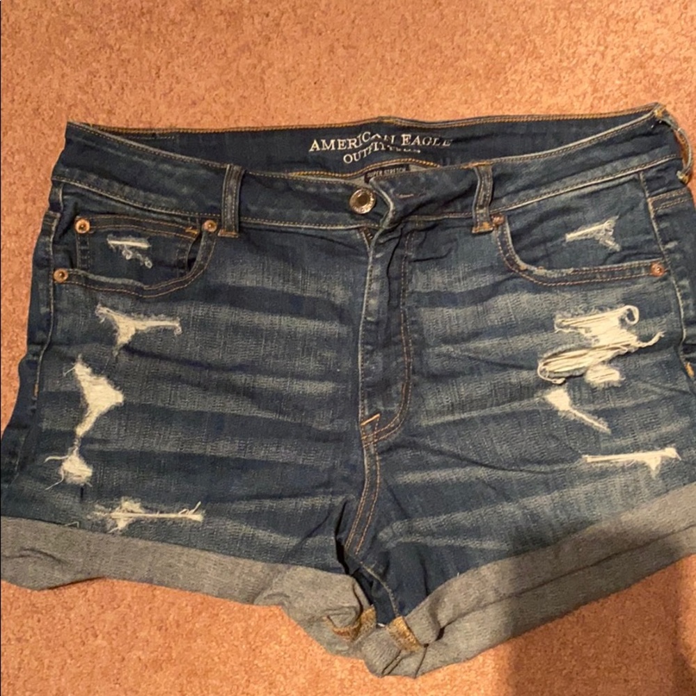 AE denim shorts